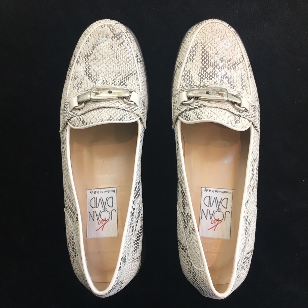 Joan & David Real Snakeskin Loafers w/Silver - NWT - Picture 3 of 7